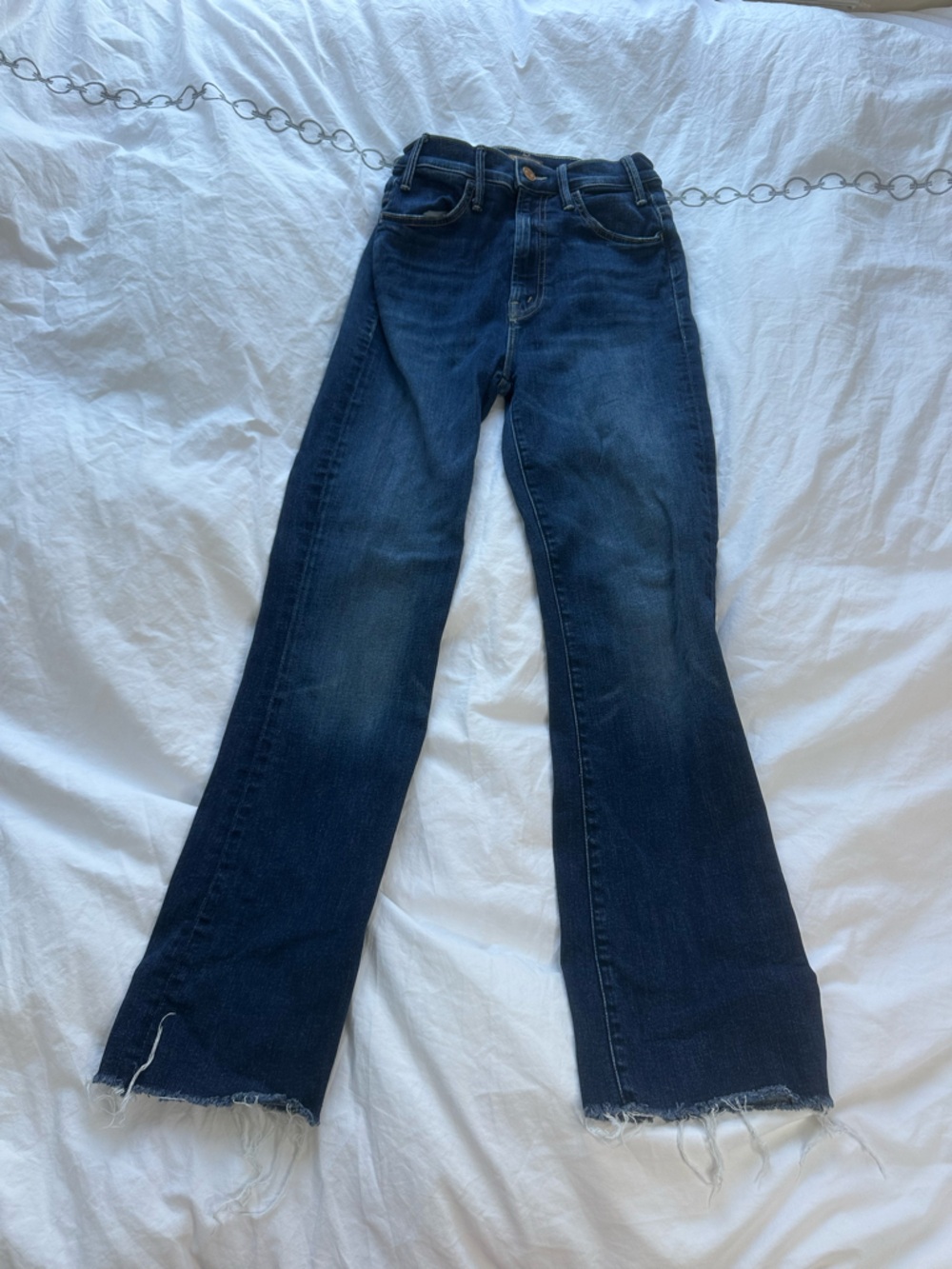 MOTHER Dark Blue Straight-Leg Jeans